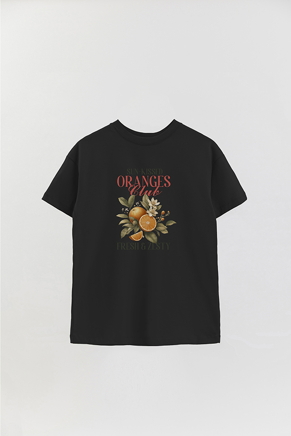 REMERA OVER ESTAMPADA HARVEST ORANGES CLUB