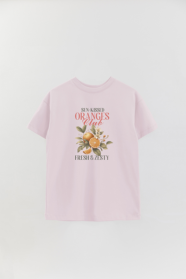 REMERA OVER ESTAMPADA HARVEST ORANGES CLUB