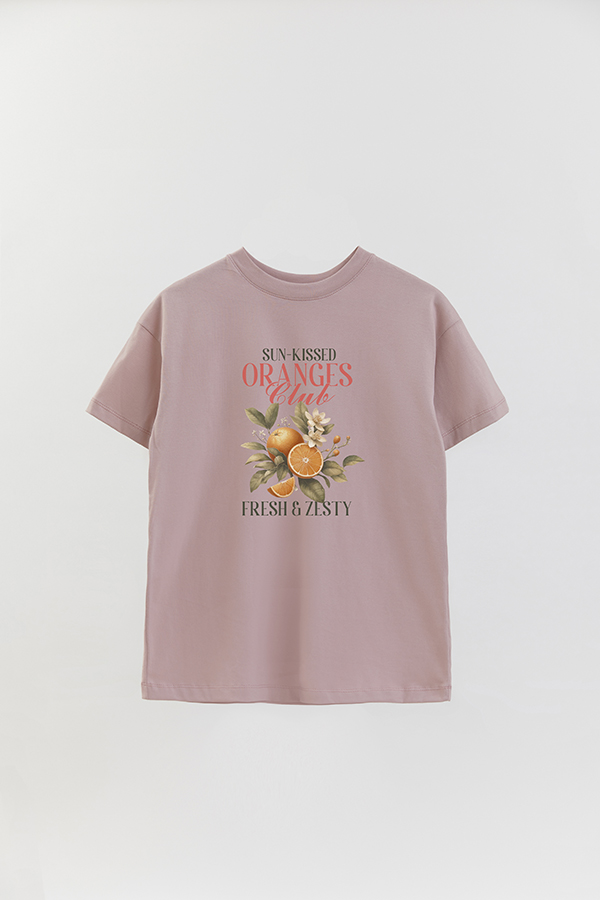 REMERA OVER ESTAMPADA HARVEST ORANGES CLUB