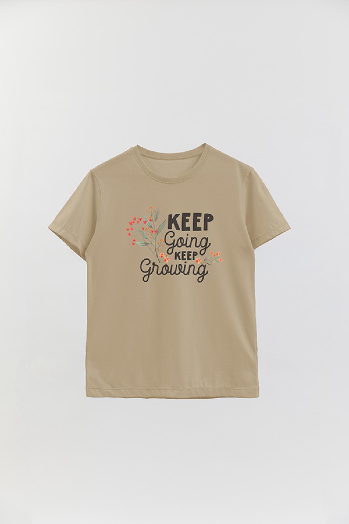 REMERA BASICA ESTAMPADA FLO KEEP GOING