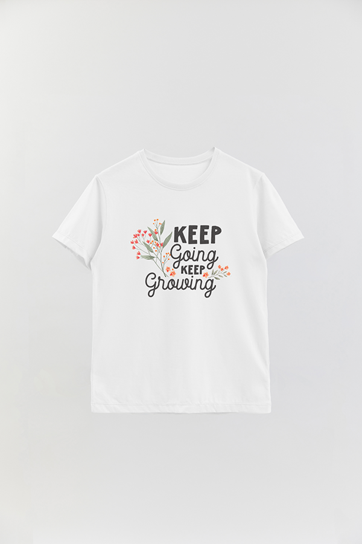 REMERA BASICA ESTAMPADA FLO KEEP GOING