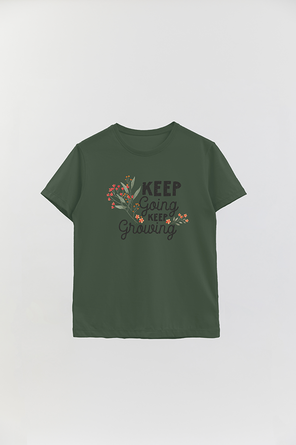 REMERA BASICA ESTAMPADA FLO KEEP GOING