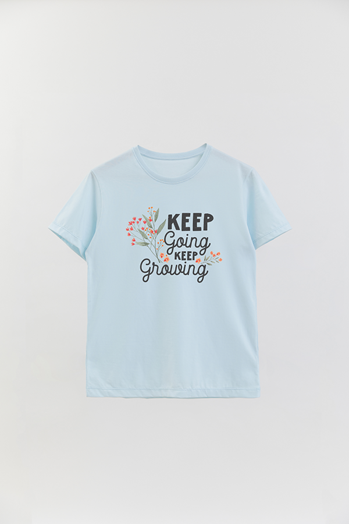 REMERA BASICA ESTAMPADA FLO KEEP GOING