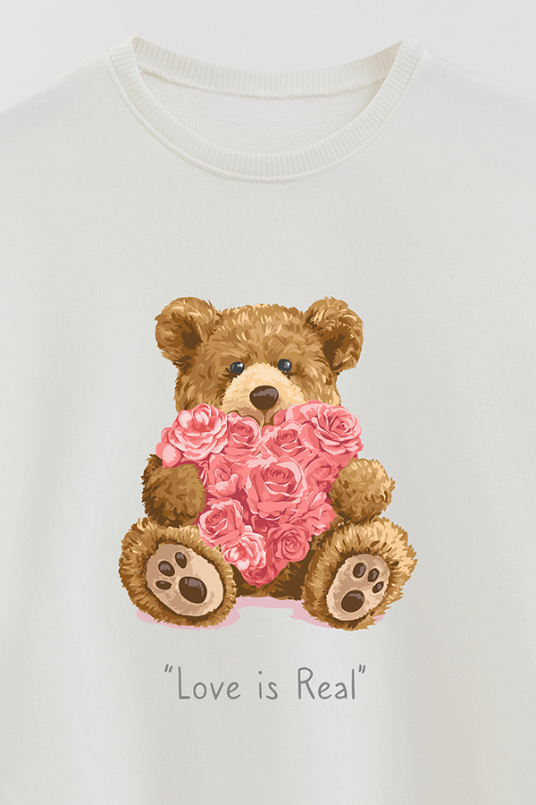 BUZO RUSTICO KIDS TEDDY LOVE IS REAL