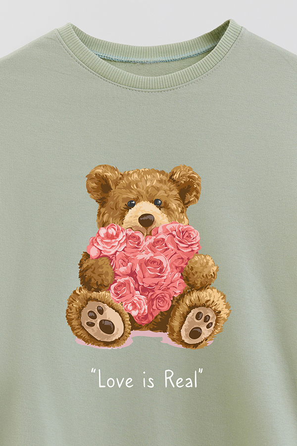 BUZO RUSTICO KIDS TEDDY LOVE IS REAL