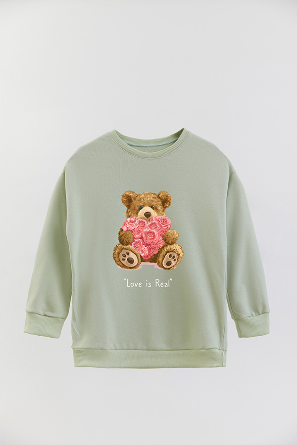 BUZO RUSTICO KIDS TEDDY LOVE IS REAL