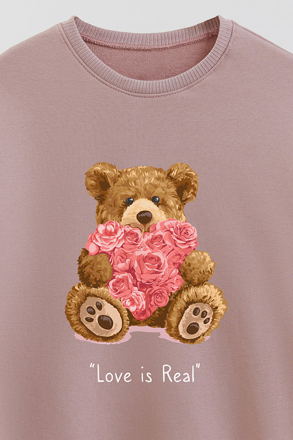 BUZO RUSTICO KIDS TEDDY LOVE IS REAL