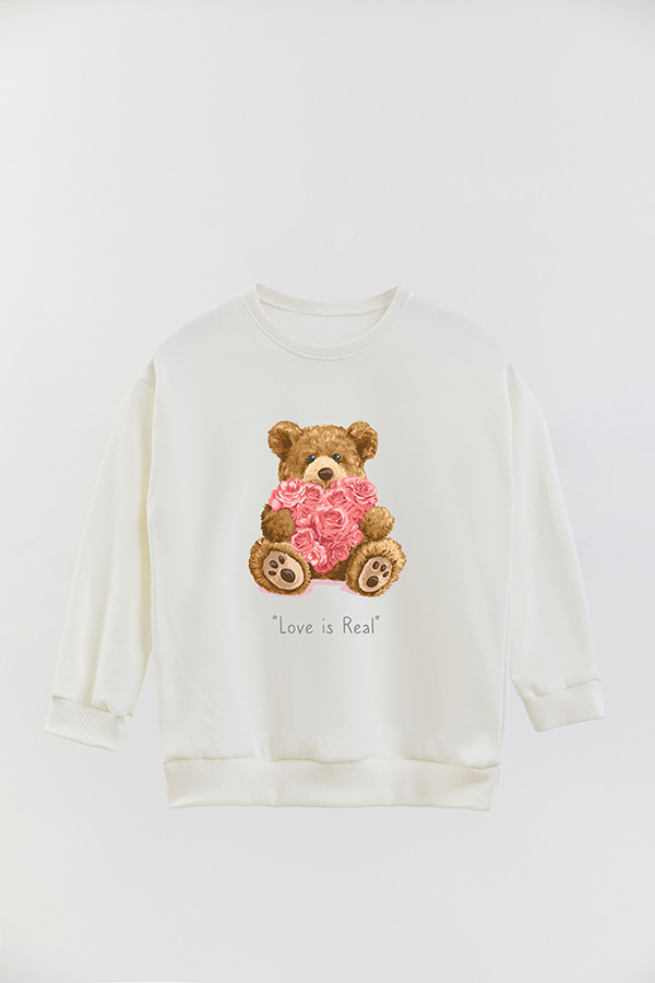 BUZO RUSTICO KIDS TEDDY LOVE IS REAL