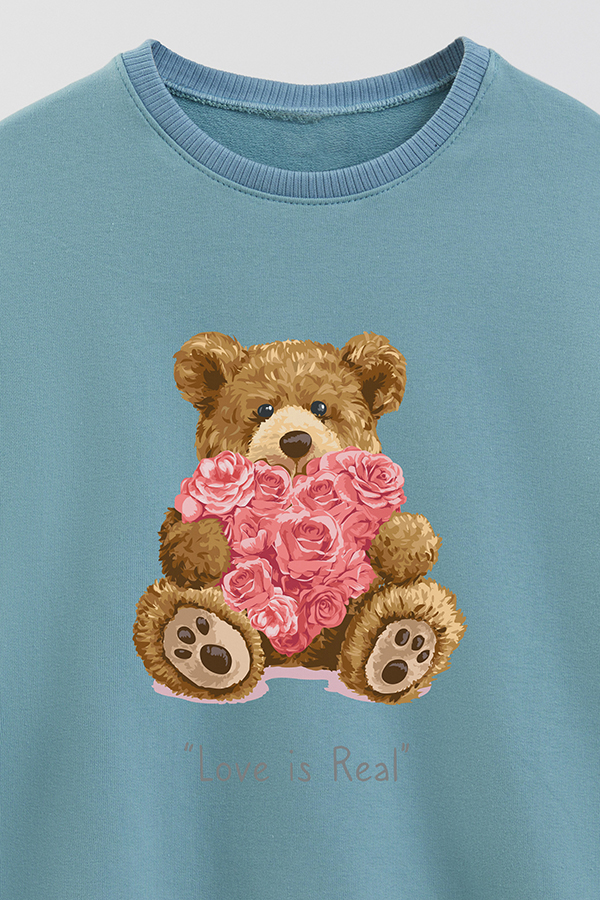 BUZO RUSTICO KIDS TEDDY LOVE IS REAL