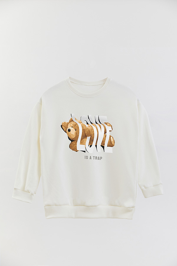 BUZO RUSTICO KIDS TEDDY LOVE IS A TRAP