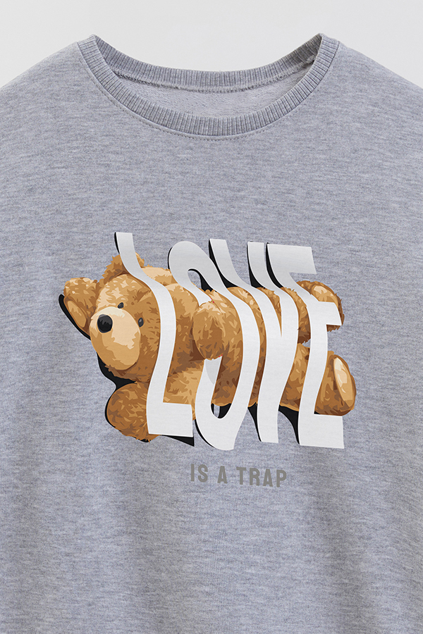 BUZO RUSTICO KIDS TEDDY LOVE IS A TRAP