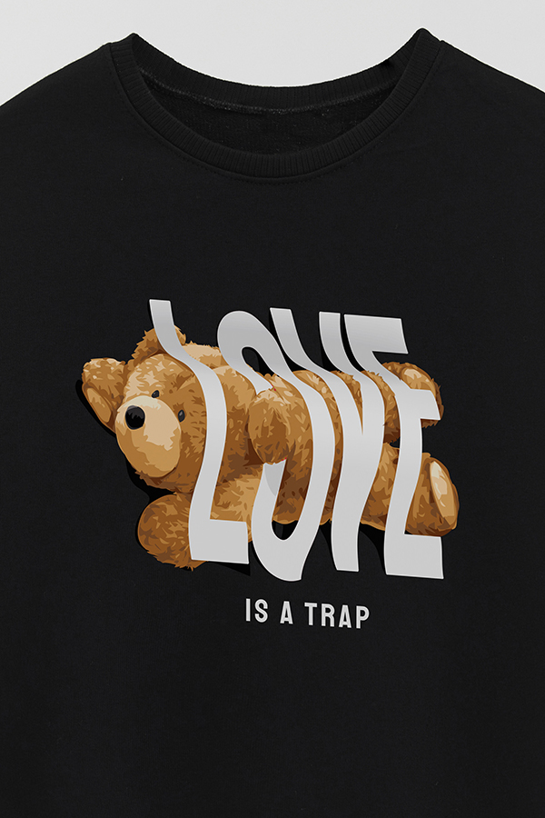BUZO RUSTICO KIDS TEDDY LOVE IS A TRAP