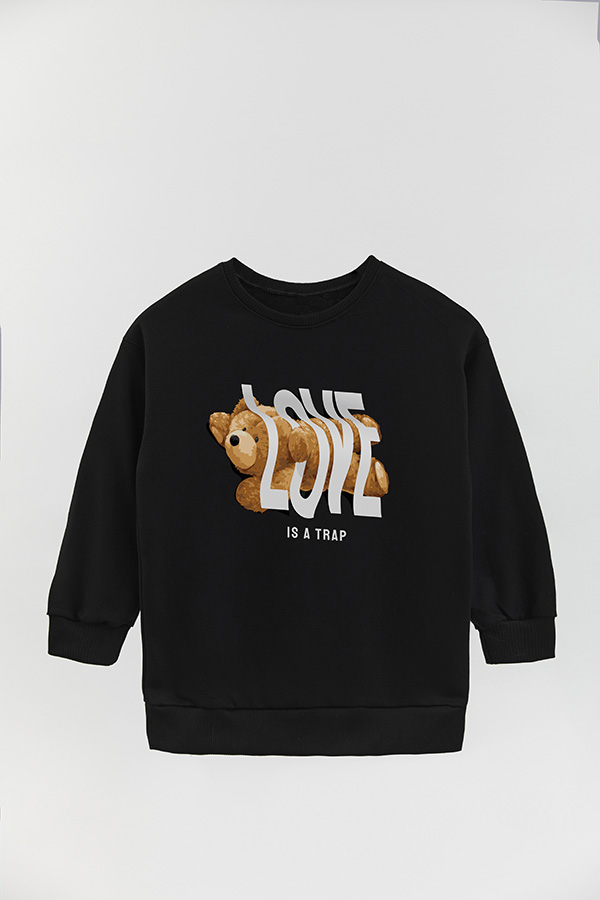 BUZO RUSTICO KIDS TEDDY LOVE IS A TRAP