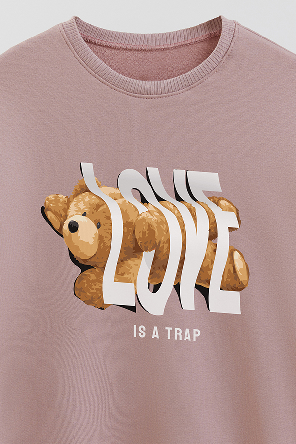 BUZO RUSTICO KIDS TEDDY LOVE IS A TRAP