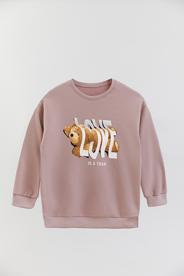 BUZO RUSTICO KIDS TEDDY LOVE IS A TRAP