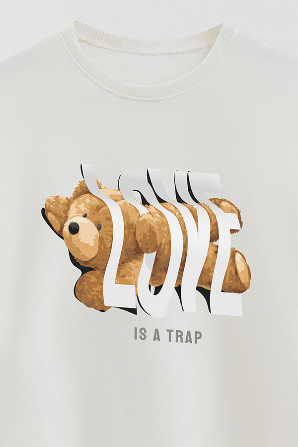BUZO RUSTICO KIDS TEDDY LOVE IS A TRAP
