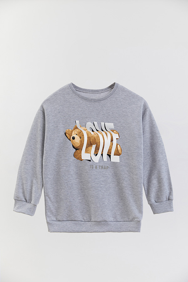 BUZO RUSTICO KIDS TEDDY LOVE IS A TRAP