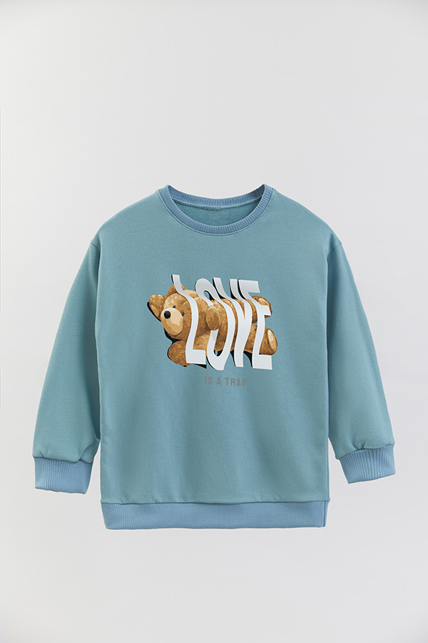 BUZO RUSTICO KIDS TEDDY LOVE IS A TRAP