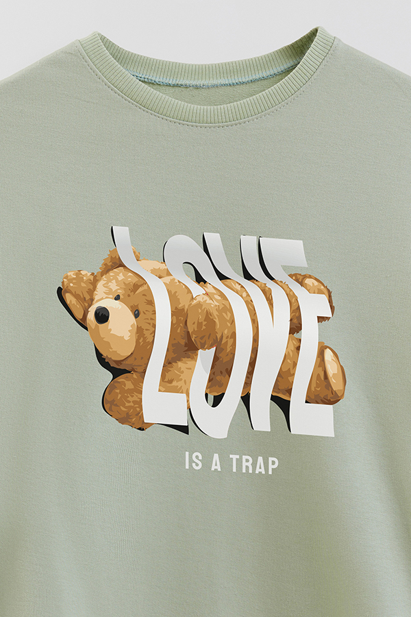 BUZO RUSTICO KIDS TEDDY LOVE IS A TRAP