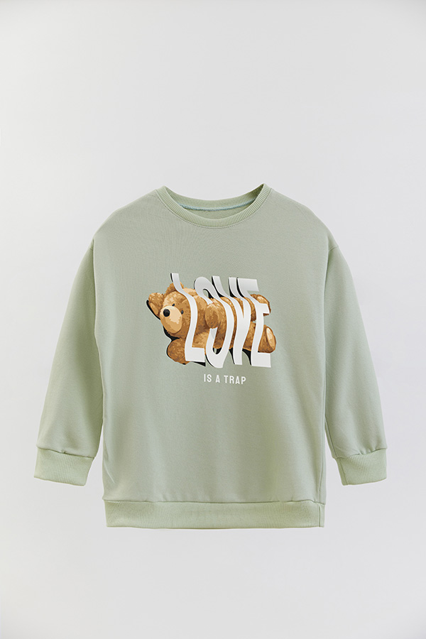 BUZO RUSTICO KIDS TEDDY LOVE IS A TRAP