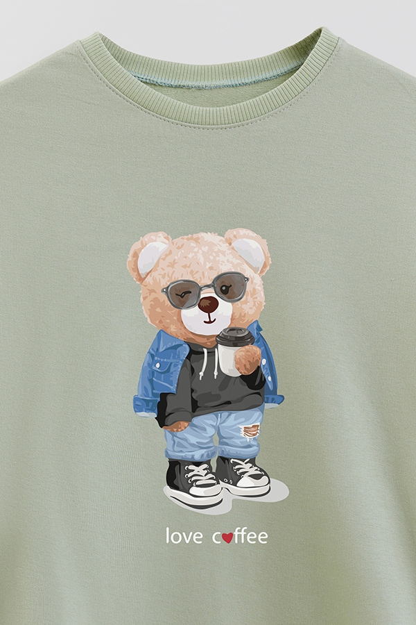 BUZO RUSTICO KIDS TEDDY LOVE COFFEE