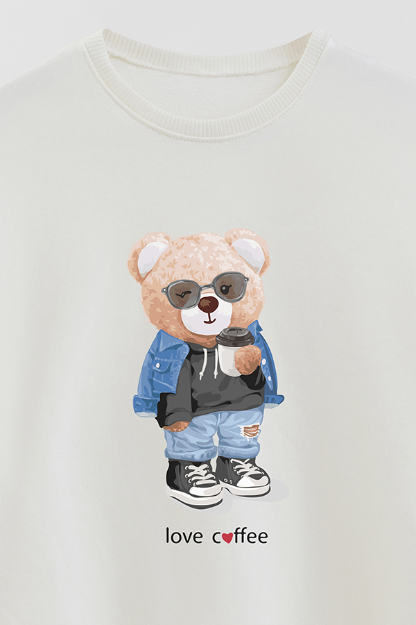 BUZO RUSTICO KIDS TEDDY LOVE COFFEE