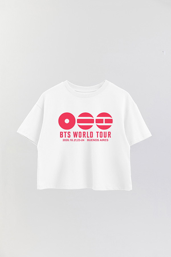 REMERA CROP ESTAMPADA BTS WT9