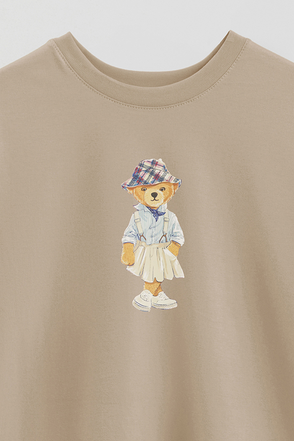 REMERA OVER ESTAMPADA UNISEX BEAR SPRING