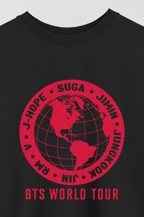 REMERA CROP ESTAMPADA BTS WT8