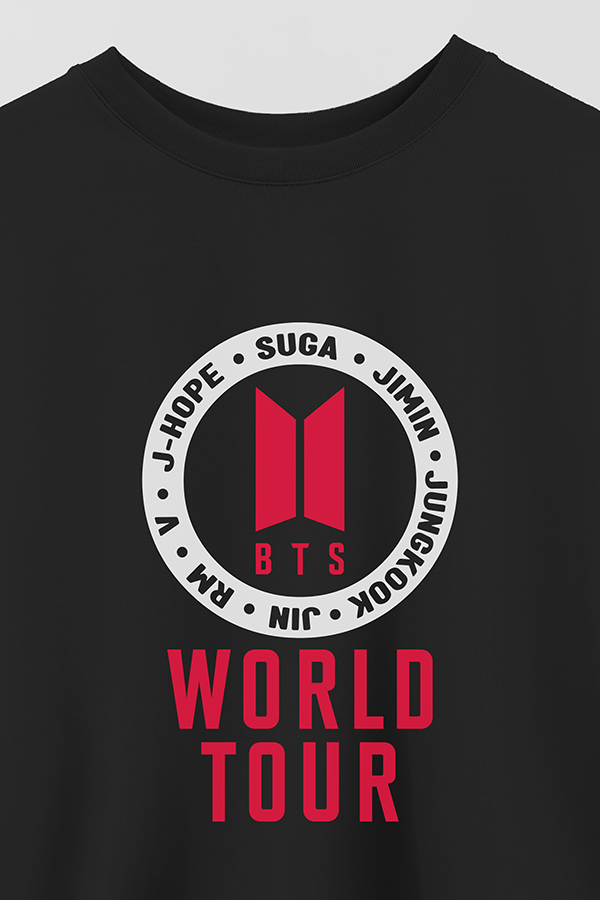 REMERA CROP ESTAMPADA BTS WT7