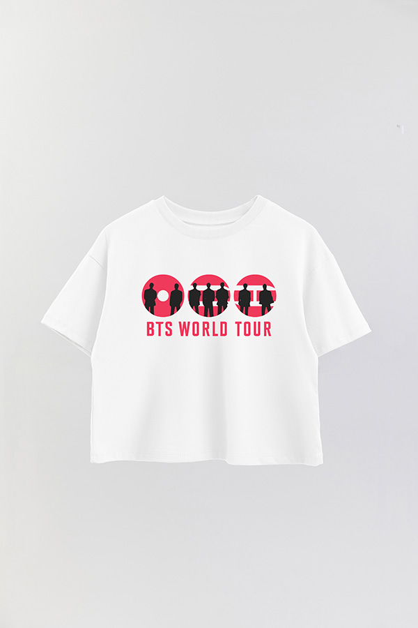 REMERA CROP ESTAMPADA BTS WT6