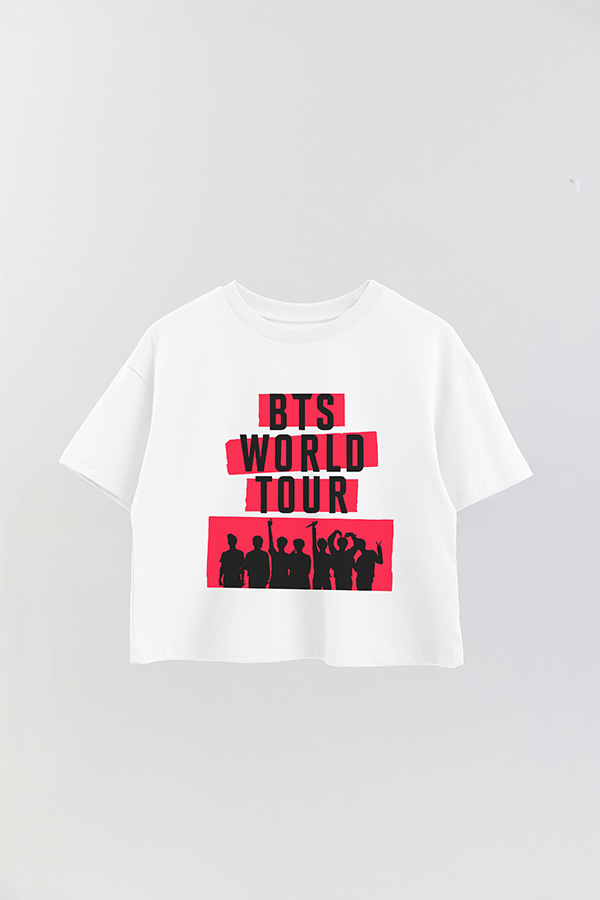 REMERA CROP ESTAMPADA BTS WT5