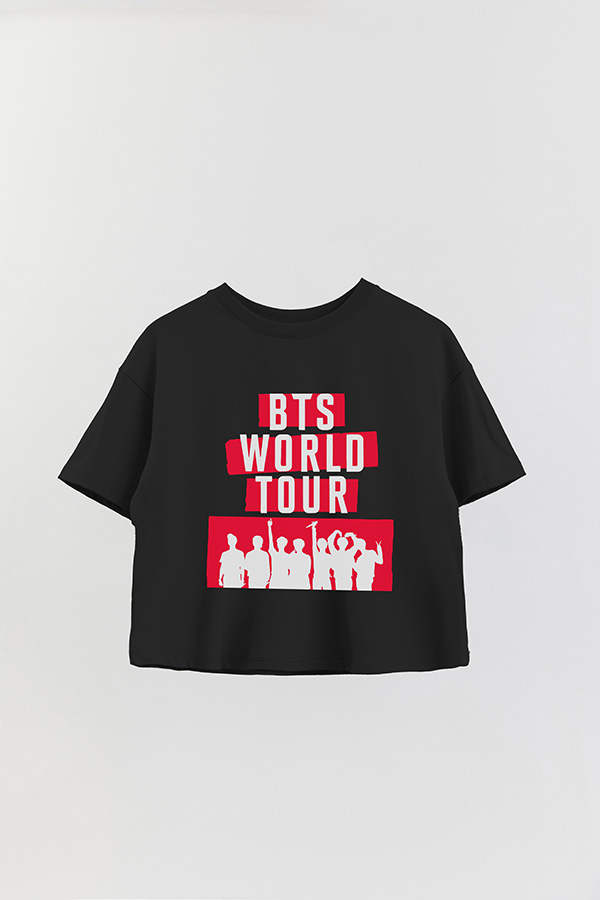 REMERA CROP ESTAMPADA BTS WT5
