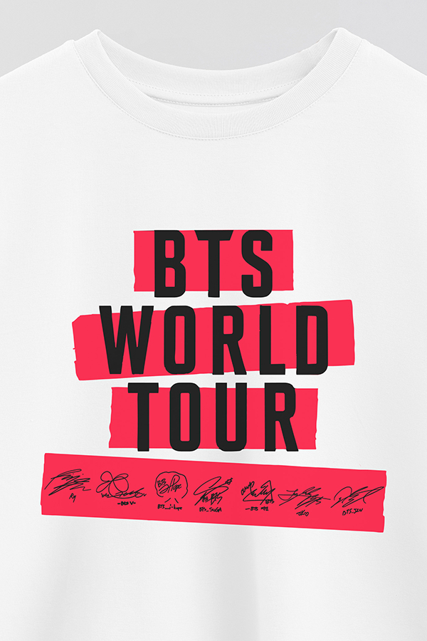 REMERA CROP ESTAMPADA BTS WT4