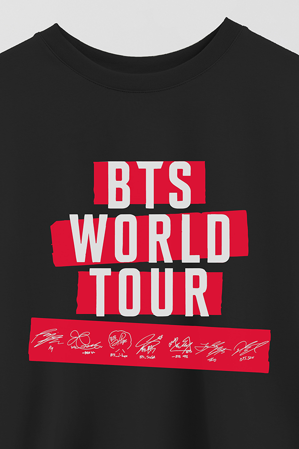 REMERA CROP ESTAMPADA BTS WT4