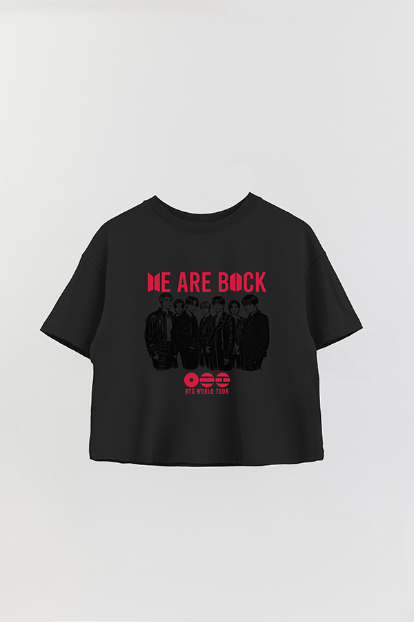 REMERA CROP ESTAMPADA BTS WRB