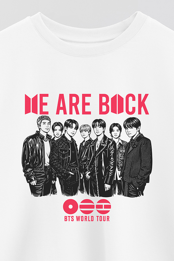 REMERA CROP ESTAMPADA BTS WRB