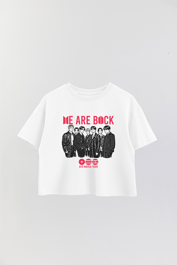 REMERA CROP ESTAMPADA BTS WRB