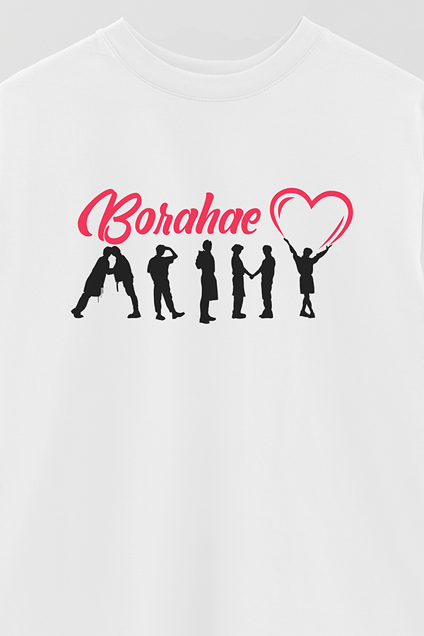 REMERA OVER ESTAMPADA BTS BORAHAE