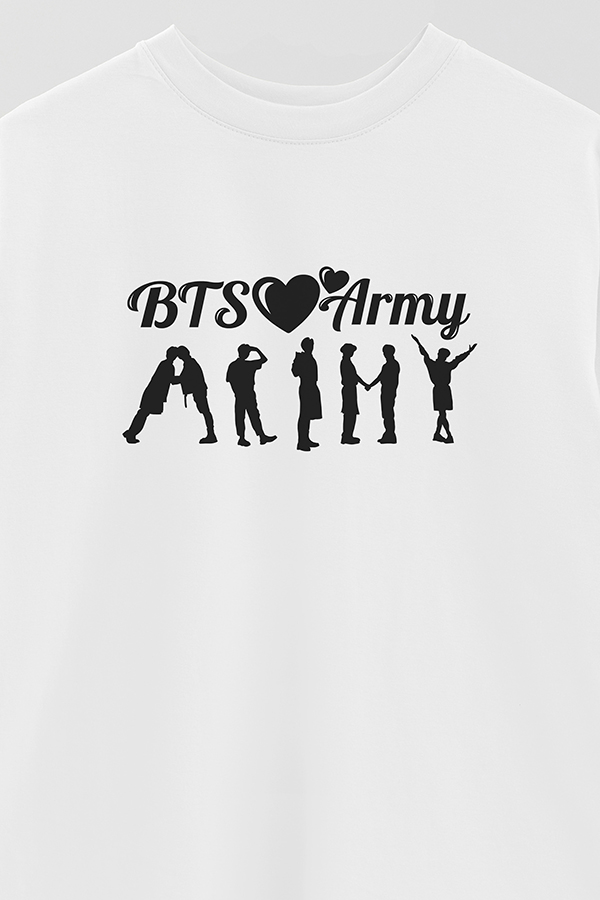 REMERA OVER ESTAMPADA BTS ARMY