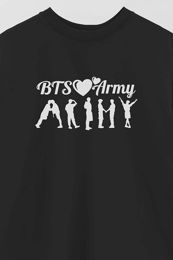 REMERA OVER ESTAMPADA BTS ARMY