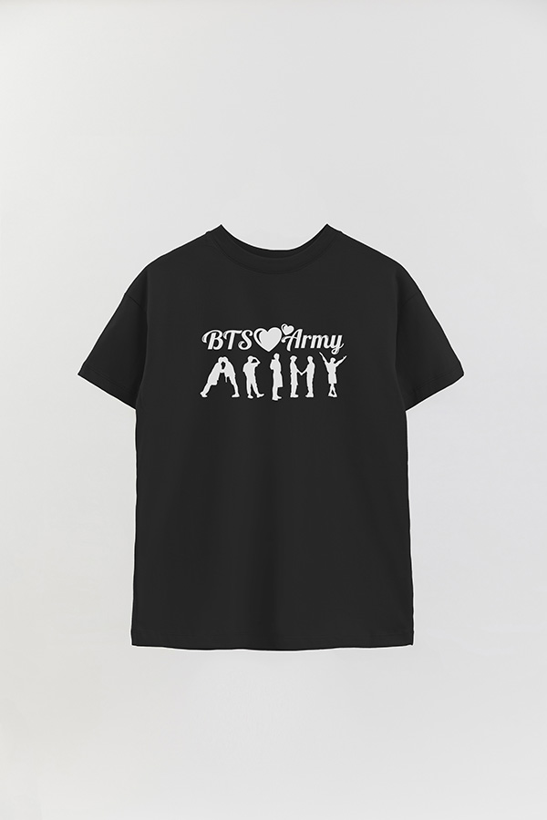 REMERA OVER ESTAMPADA BTS ARMY