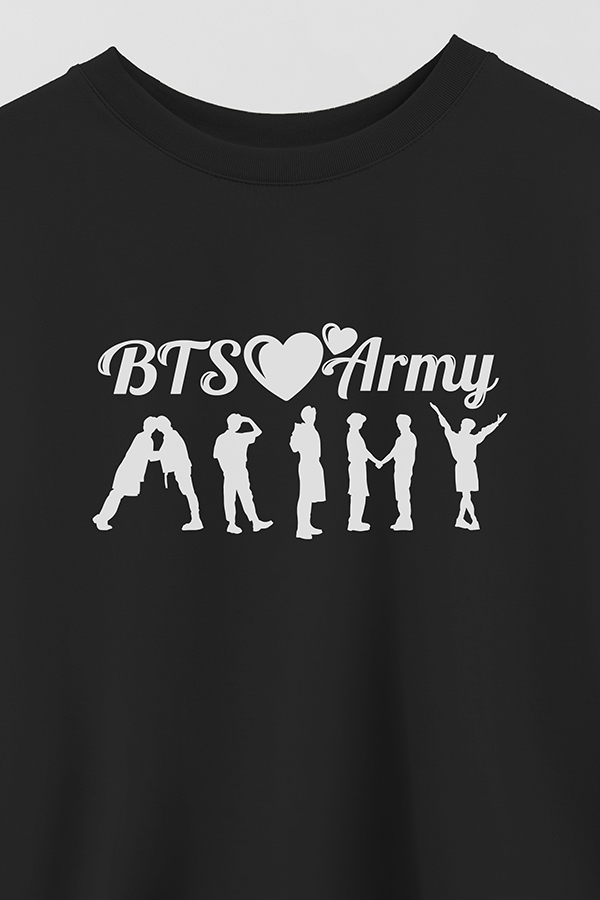 REMERA CROP ESTAMPADA BTS ARMY