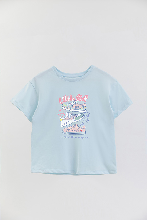 REMERA GIRL OVER LITTLE STEP