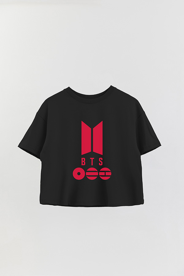 REMERA CROP ESTAMPADA BTS 16