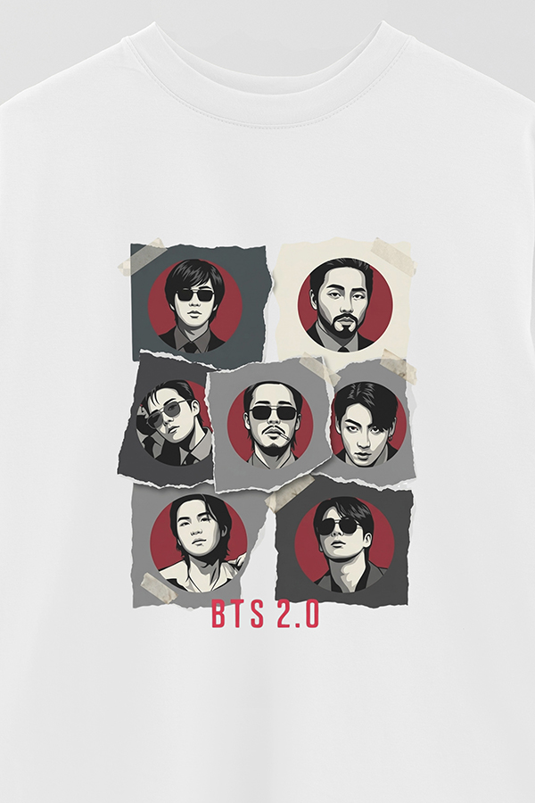 REMERA OVER ESTAMPADA BTS 14