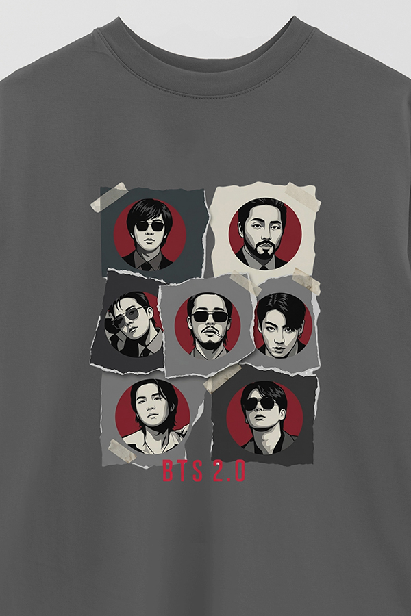 REMERA OVER ESTAMPADA BTS 14