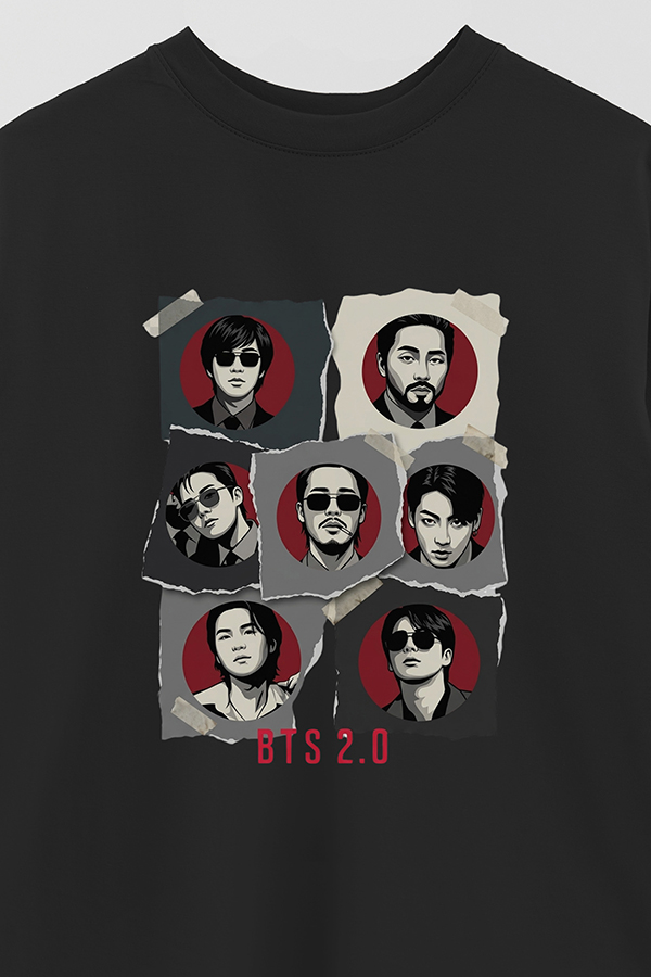 REMERA OVER ESTAMPADA BTS 14