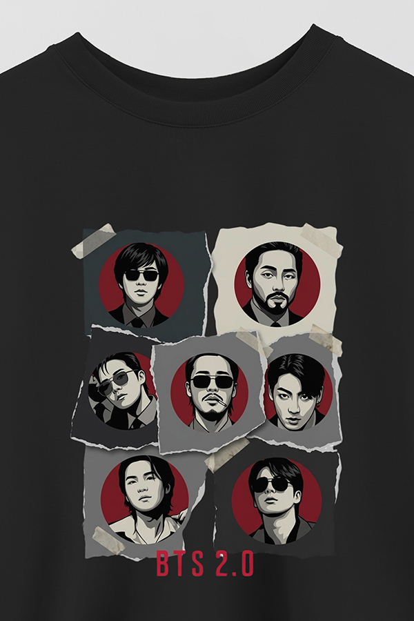 REMERA CROP ESTAMPADA BTS 14