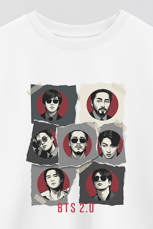 REMERA CROP ESTAMPADA BTS 14